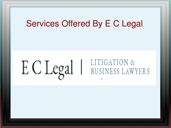 services offered by e c legal