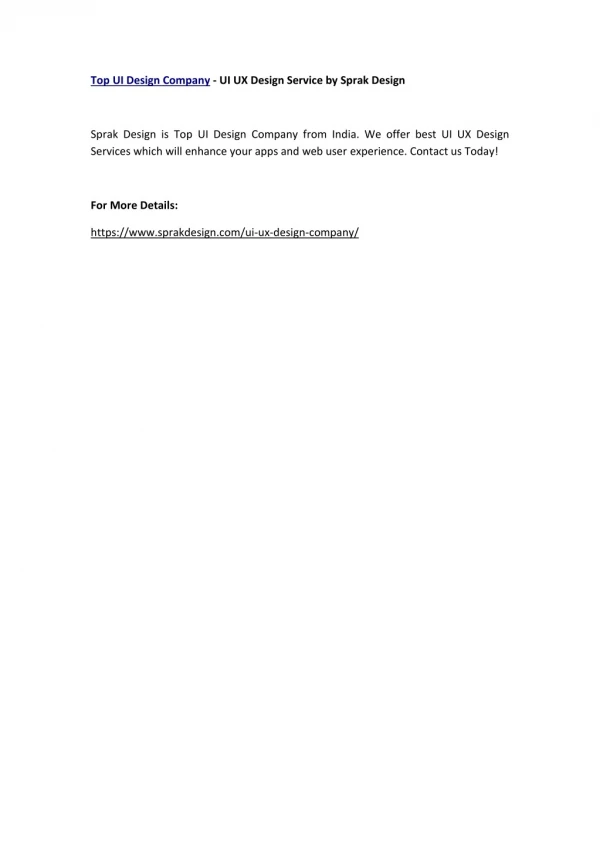 top ui design company ui ux design service