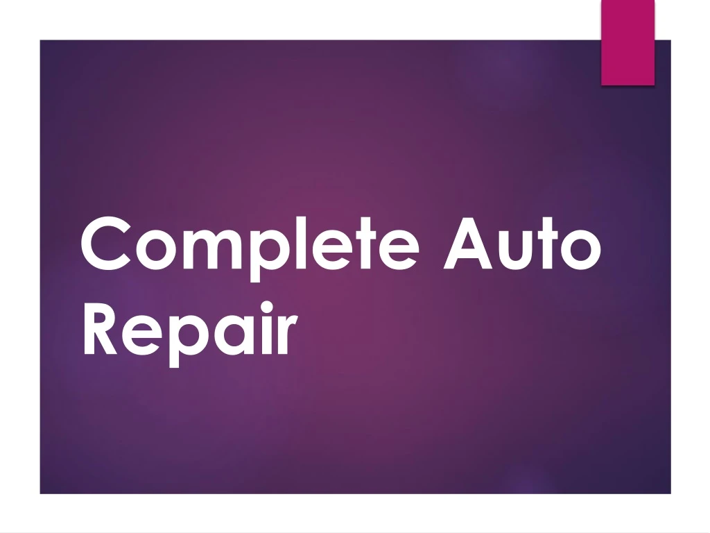 complete auto repair