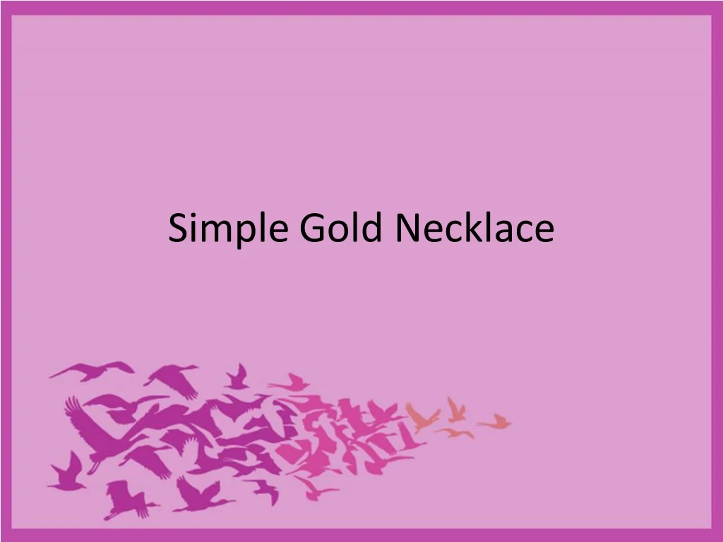 simple gold necklace