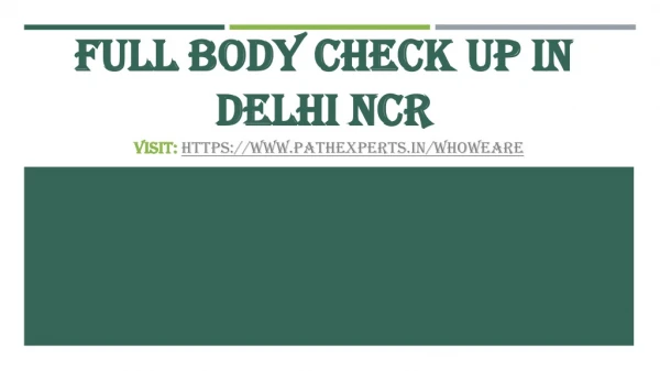 full body check up in delhi ncr