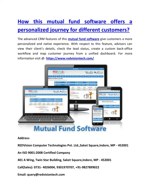 how this mutual fund software offers