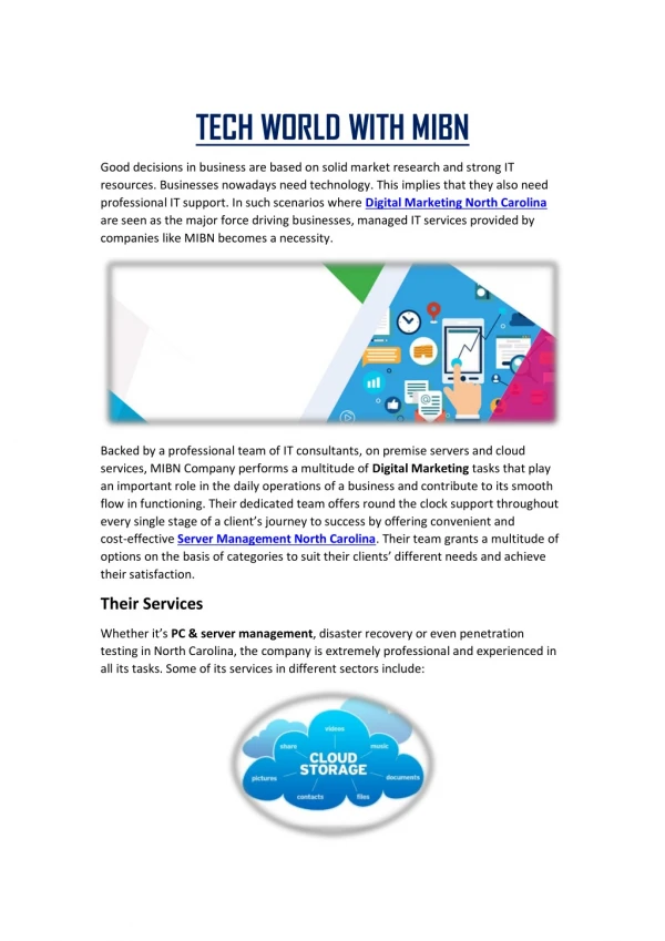 tech world with mibn