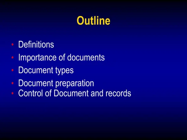 Using and Maintaining Documents and Records