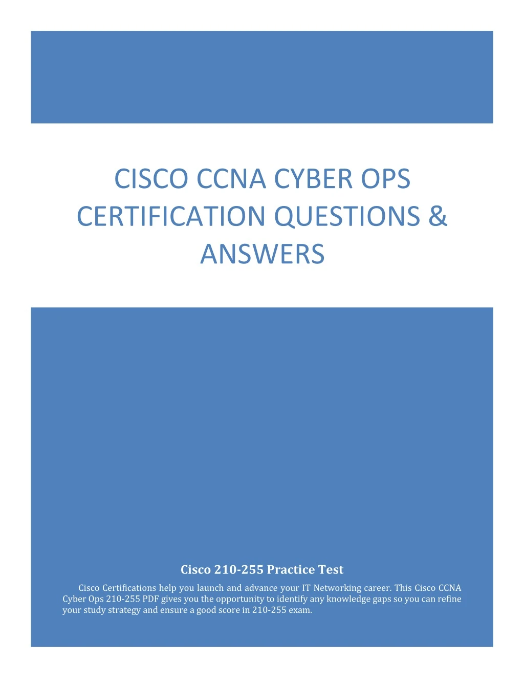 cisco ccna cyber ops certification questions