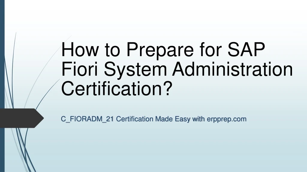 how to prepare for sap fiori system