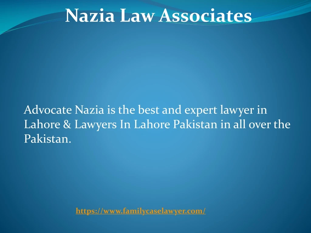 nazia law associates