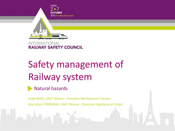 Safety management of Railway system Natural hazards