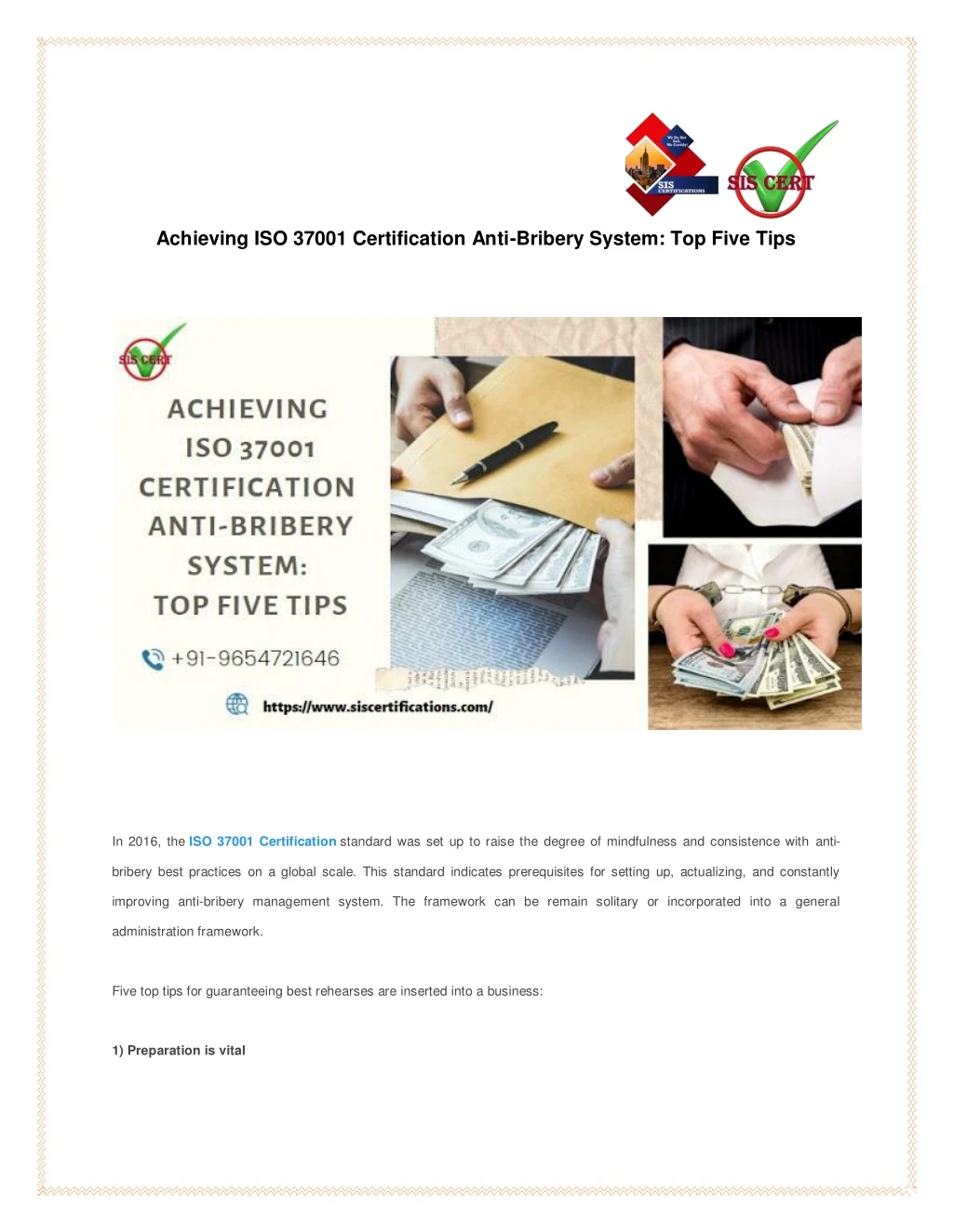 achieving iso 37001 certification anti bribery