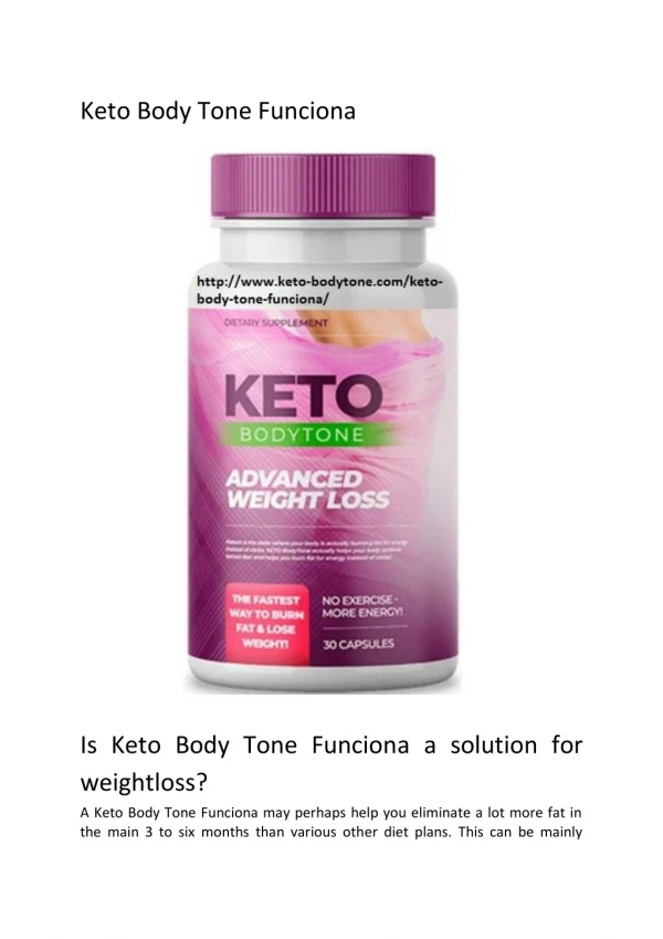 Keto Body Tone Funciona