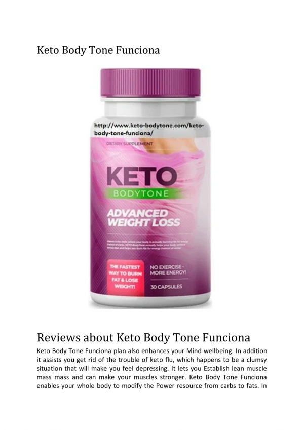 Keto Body Tone Funciona