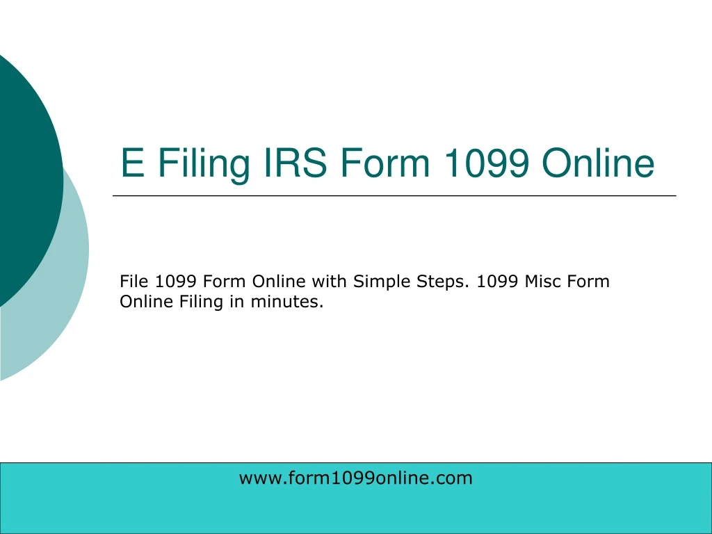 e filing irs form 1099 online