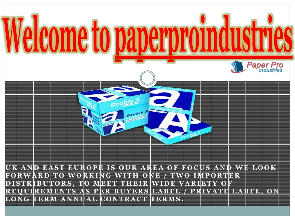 welcome to paperproindustries