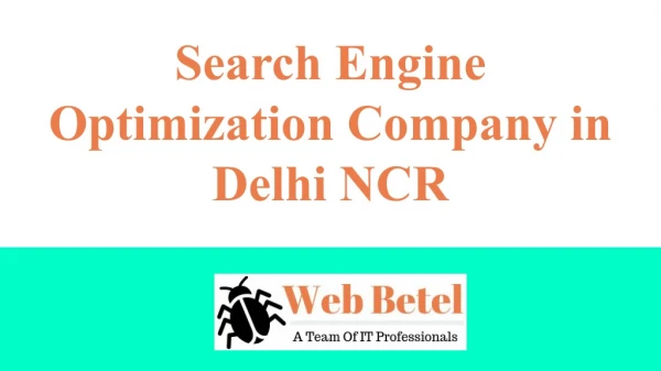 SEO Company in Delhi NCR - Webbetel