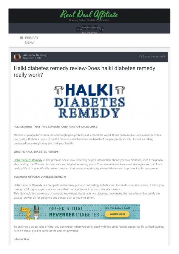 Halki diabetes’s Solutions!