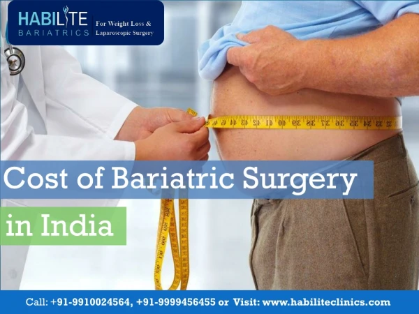 Cost of bariatric surgery in India
