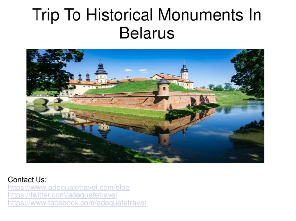 trip to historical monuments in belarus