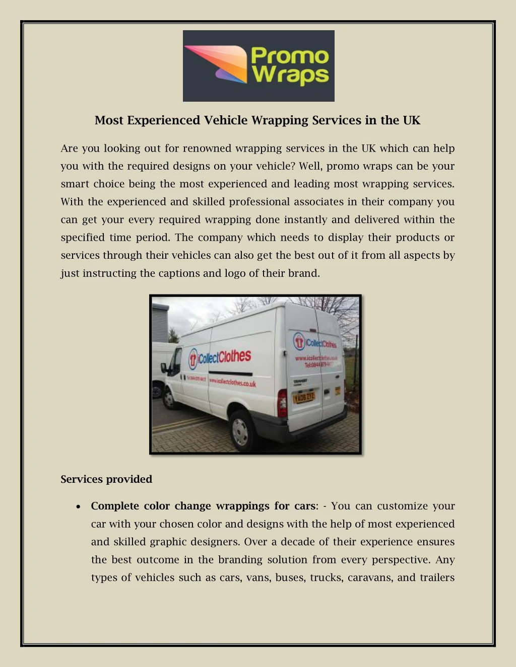 most experienced vehicle wrapping services