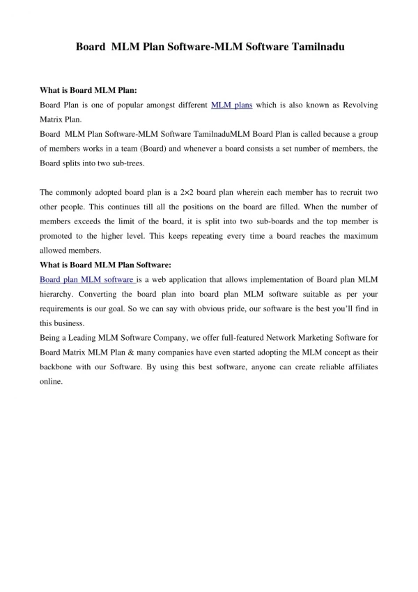 board mlm plan software mlm software tamilnadu