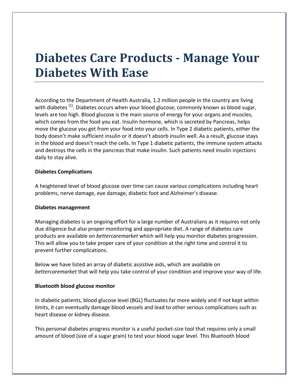 diabetes care products manage your diabetes with