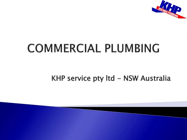 Commercial Plumbing Services in Penrith | Ken Hale Plumbing