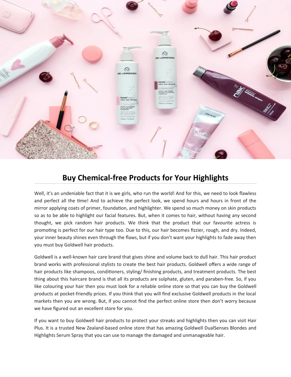 buy chemical free products for your highlights