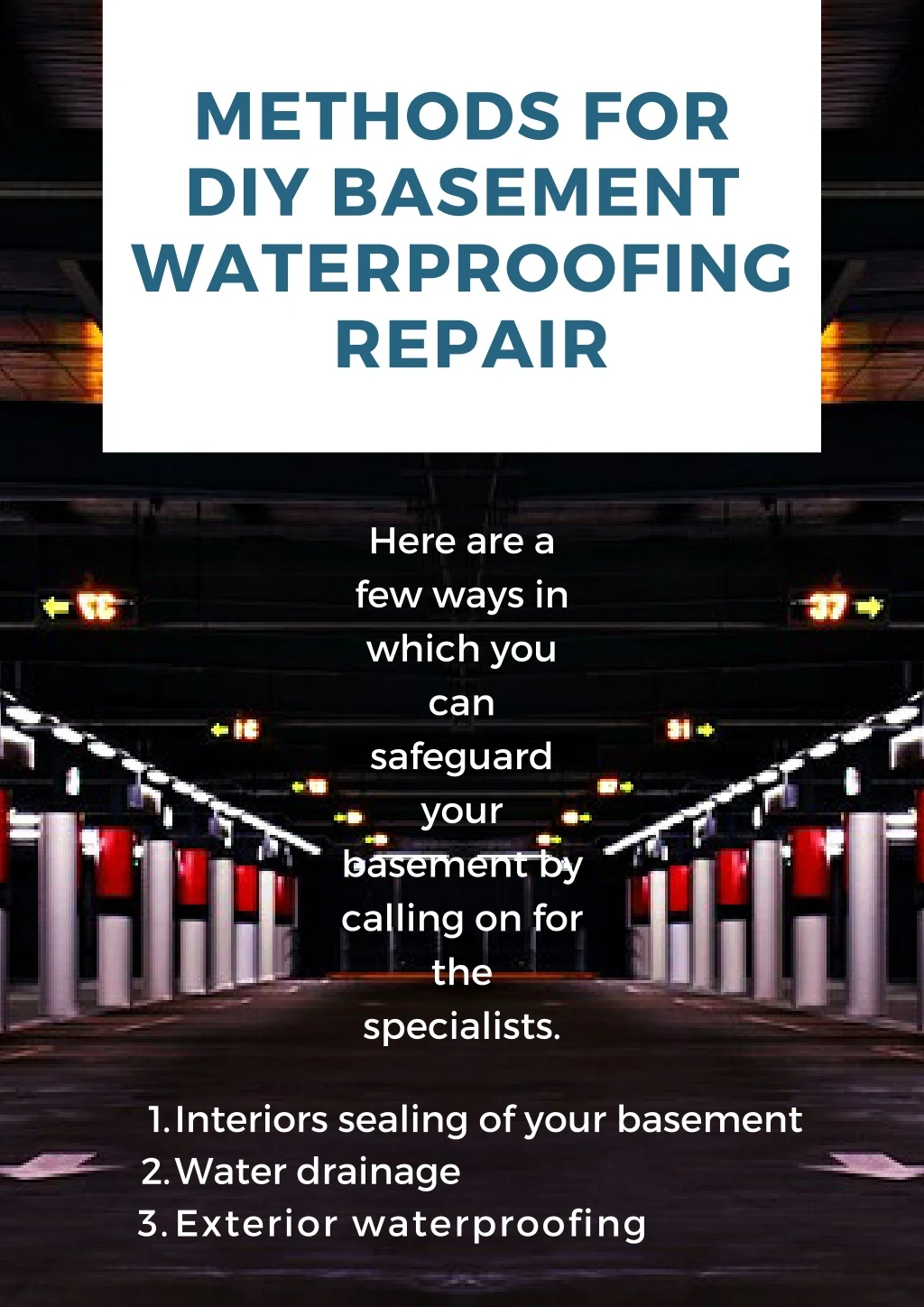 methods for diy basement waterproofing repair