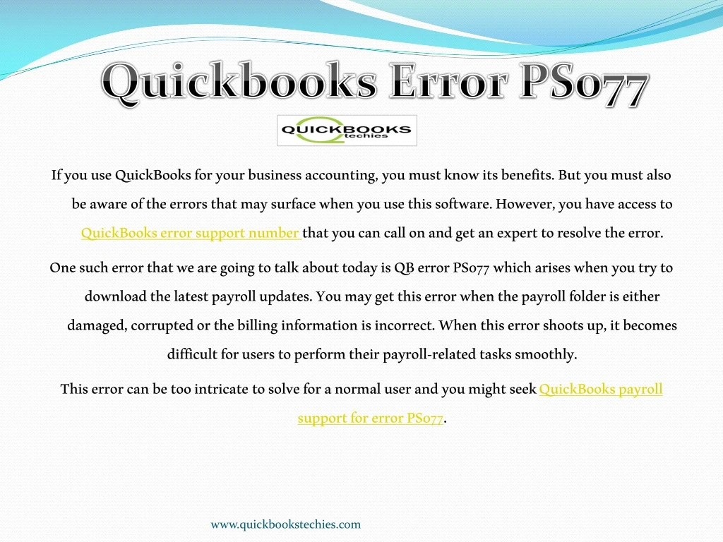 quickbooks error ps077