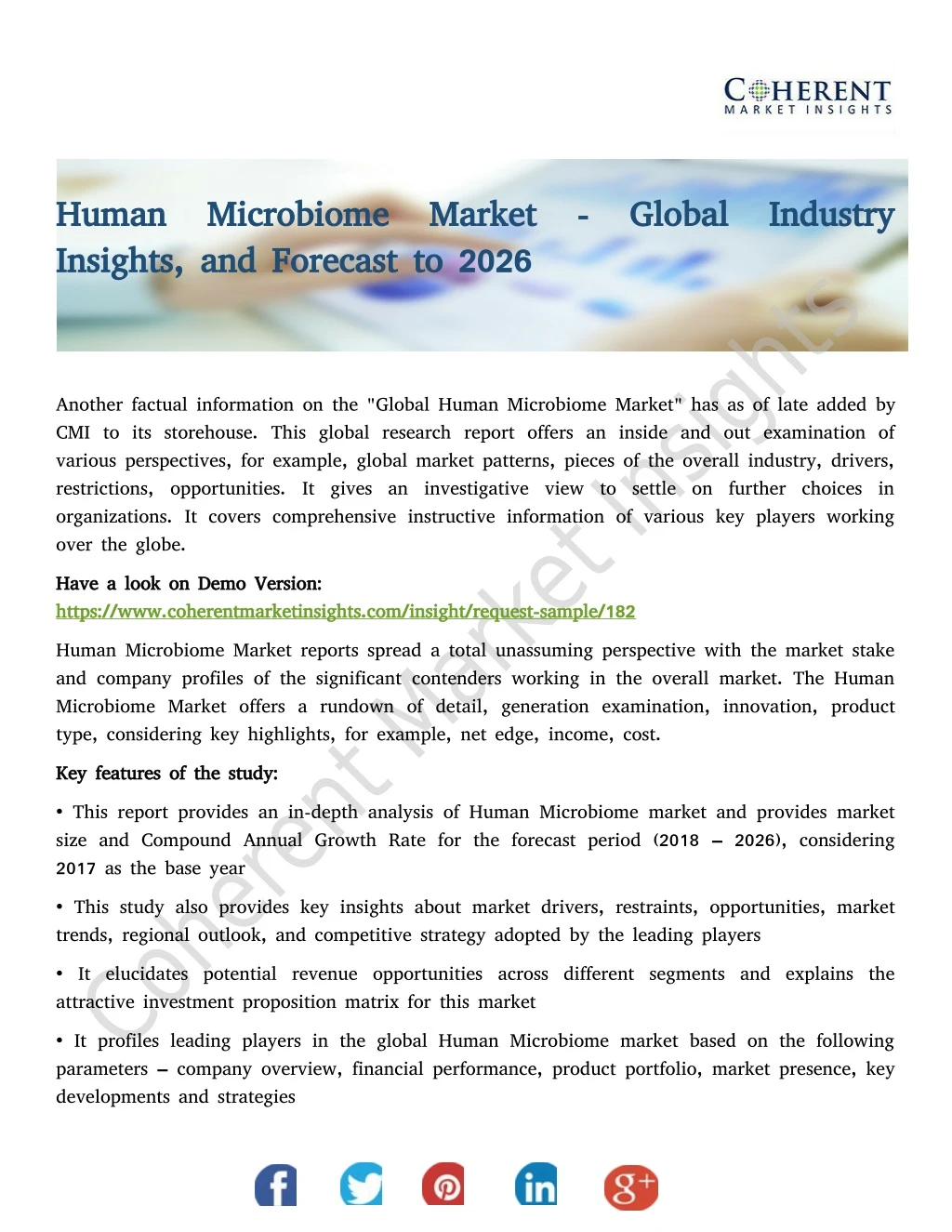 human microbiome market global industry human