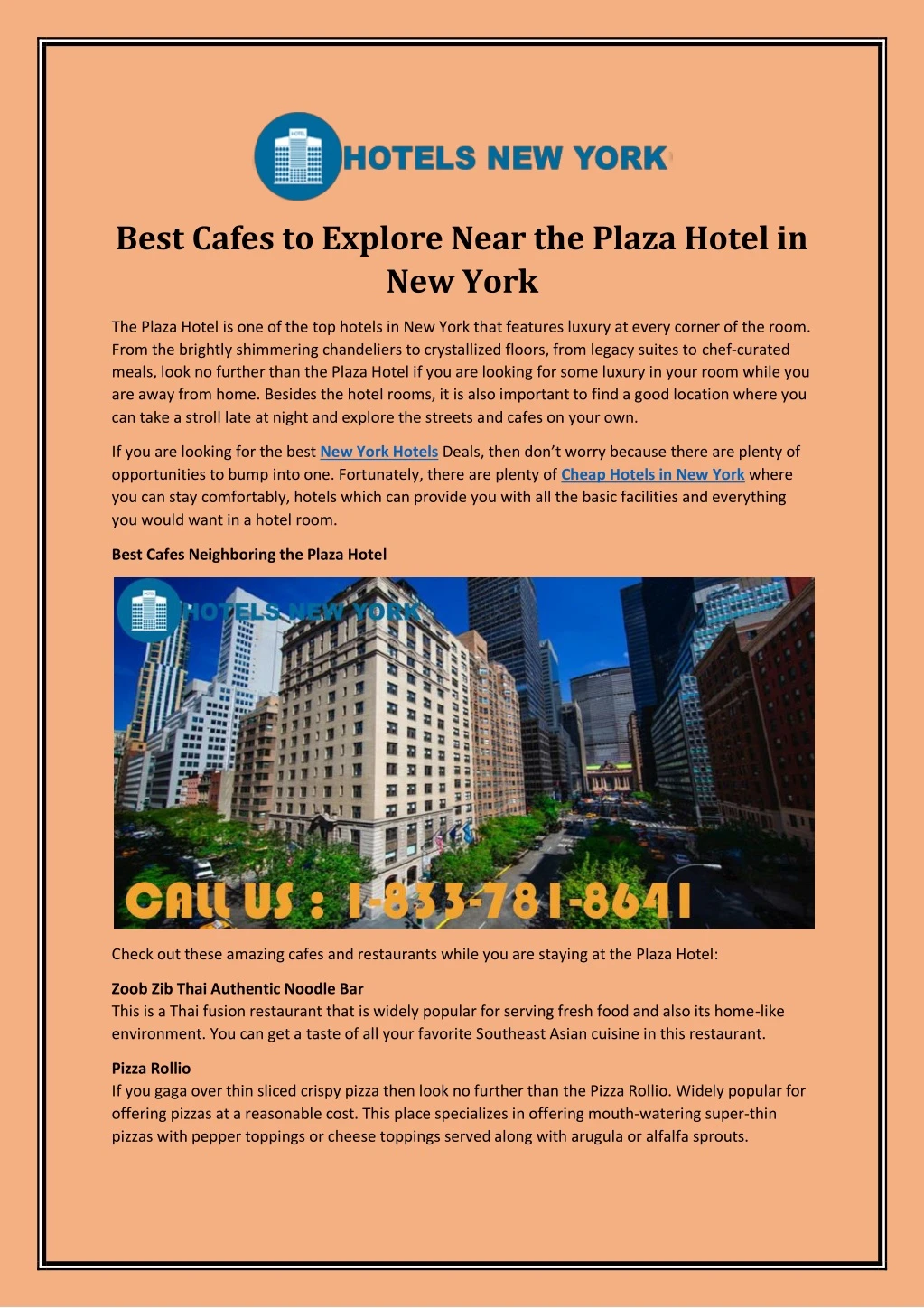 best cafes to explore near the plaza hotel