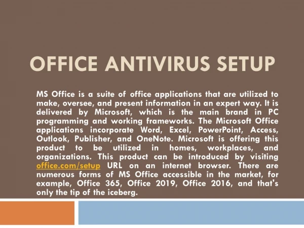 office antivirus setup