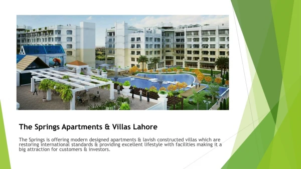 The Spring Apartments and Villas Lahore
