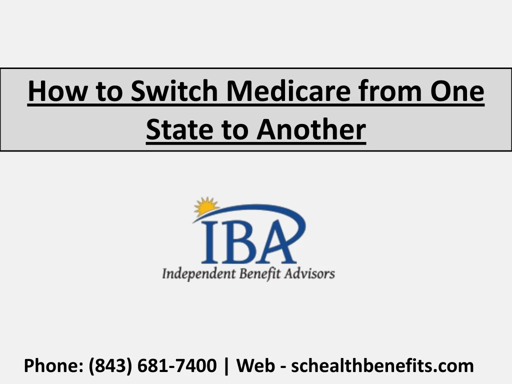 how to switch medicare from one state to another