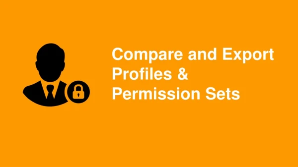 compare and export profiles permission sets