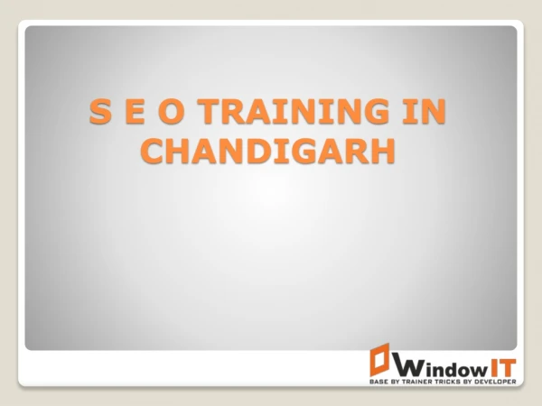 s e o training in chandigarh