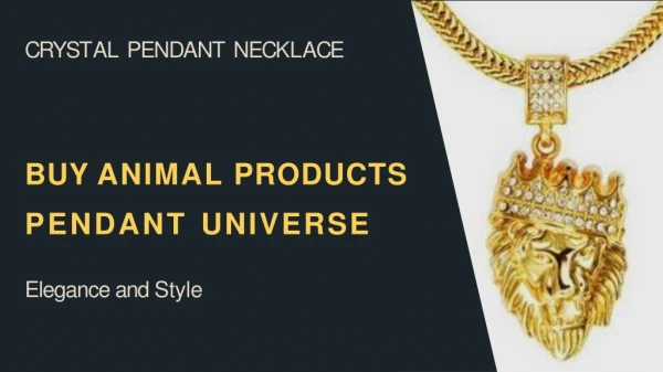 Buy Animal Pendant Necklace