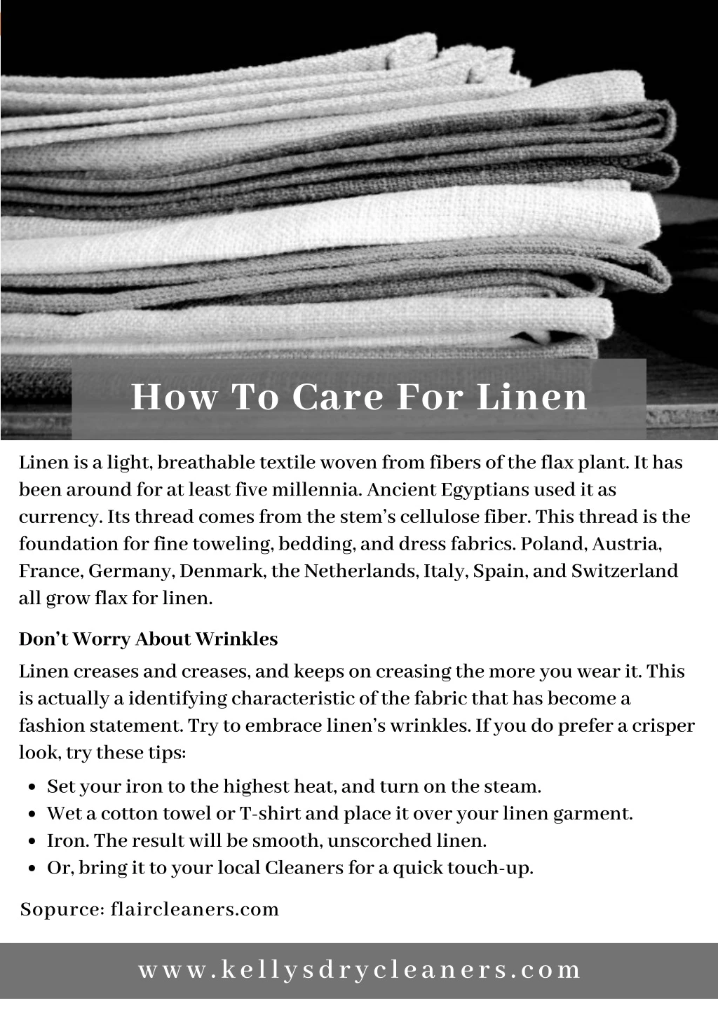 how to care for linen