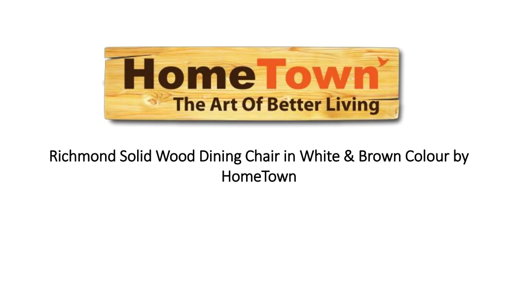 richmond solid wood dining chair in white brown