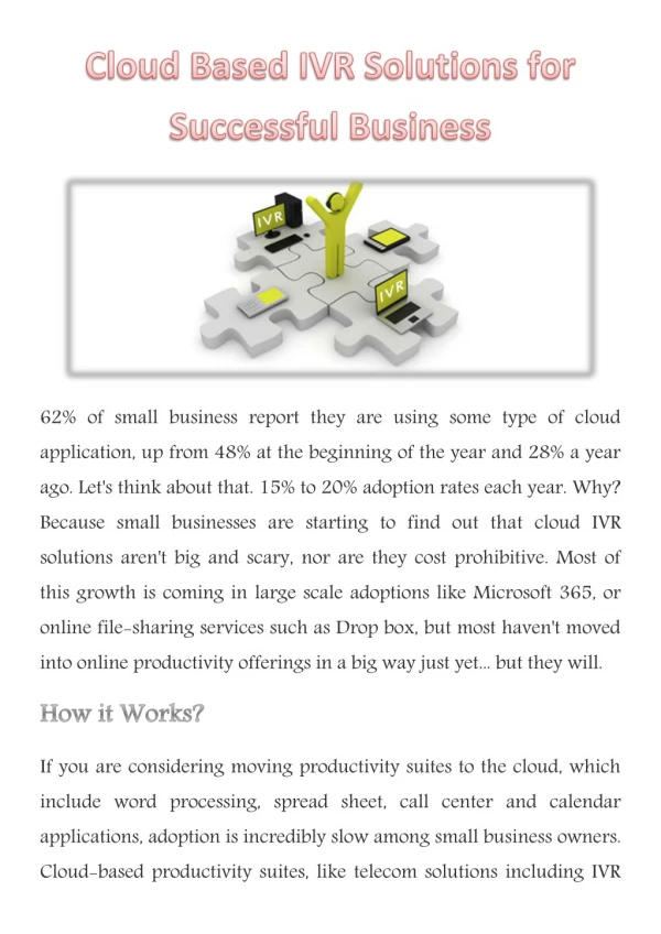 62 of small business report they are using some