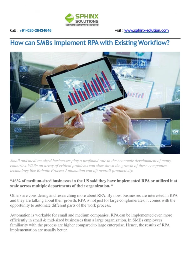 How can SMBs Implement RPA with Existing Workflow