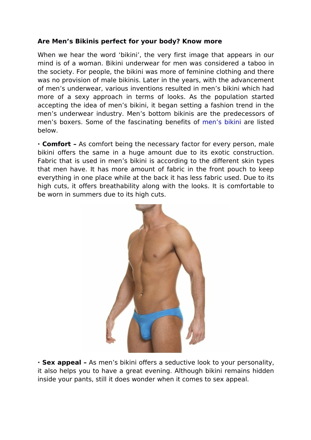 are men s bikinis perfect for your body know more