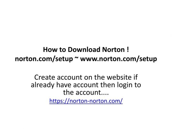 Norton | www.norton.com/Setup | Enter Key