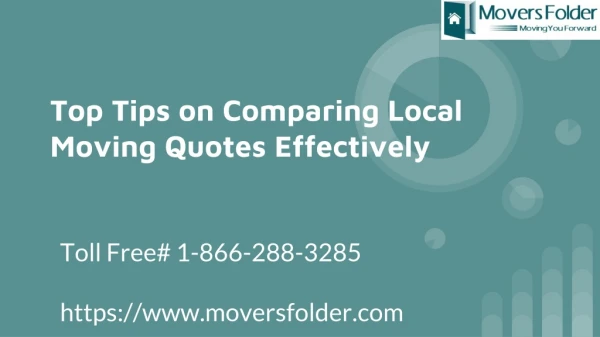 top tips on comparing local moving quotes effectively