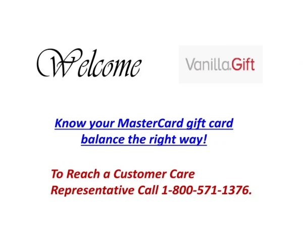 MasterCard gift card balance