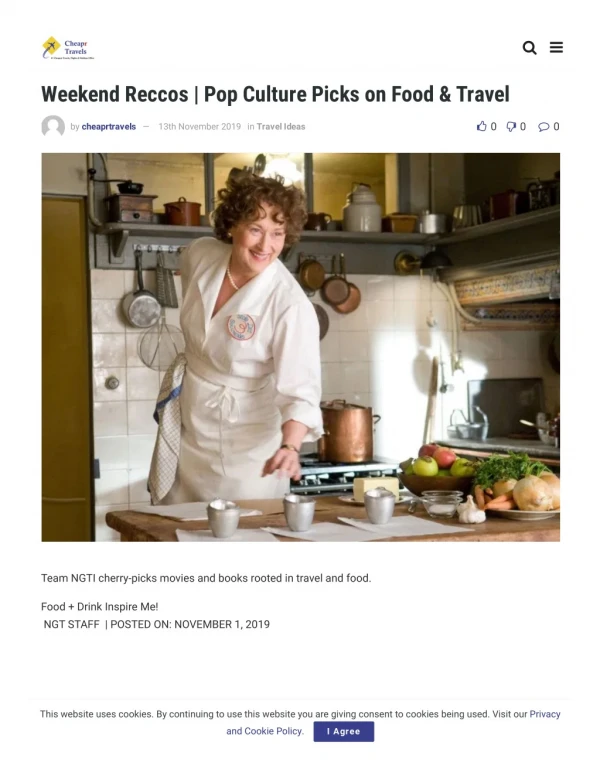 Pop Culture Picks on Food & Travel