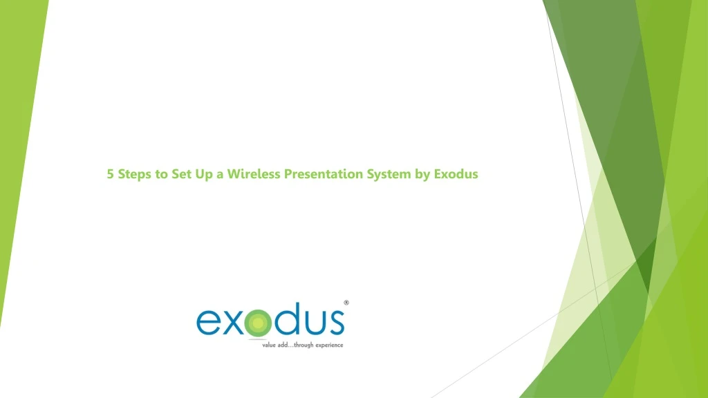 5 steps to set up a wireless presentation system by exodus