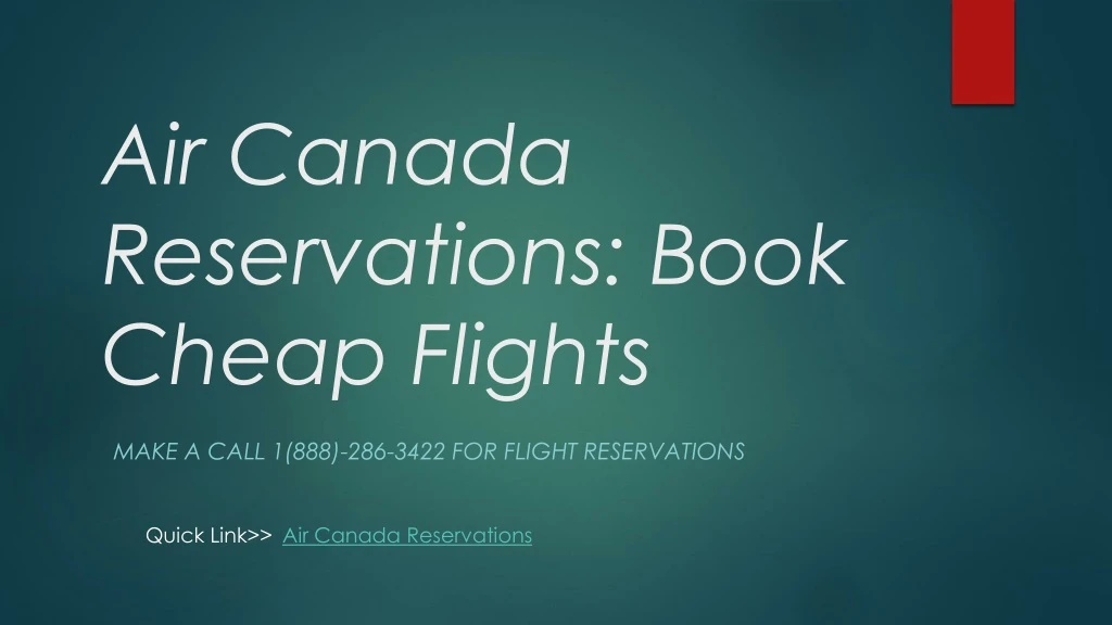 air canada reservations book cheap flights