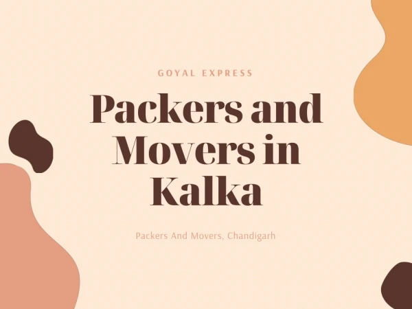 Goyal Express Packers and Movers tagline Believe, Trust & Honesty
