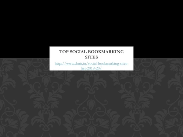 Top Social Bookmarking Sites | SEO | Bookmarking Submissions Sites List