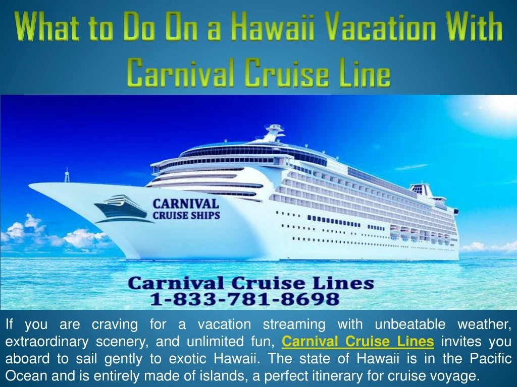 what to do on a hawaii vacation with carnival